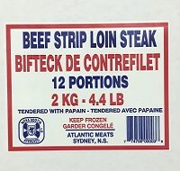 Tendered Striploin Steak, 12x6oz, 2kg Box