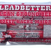 Leadbetters Lean Ground Beef Tubes, 3x400g Pkg