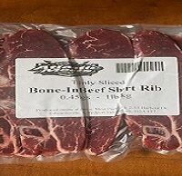 Sliced Beef Short Rib, 1lb Pkg
