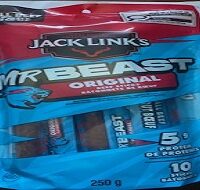 Mr Beast Jack Link Sausage, Original, 250g Pkg